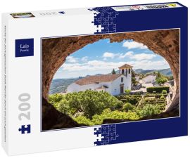 Lais Puzzle - Kirche der portugiesischen Stadt Marvão durch ein Loch gesehen - 200 Teile