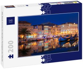 Lais Puzzle - Die Stadt Aveiro im Norden Portugals bei Nacht - 200 Teile