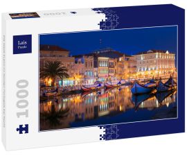 Lais Puzzle - Die Stadt Aveiro im Norden Portugals bei Nacht - 1.000 Teile