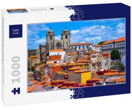 Lais Puzzle - Blick auf die Altstadt von Porto, Portugal mit der Kathedrale und bunten Gebäuden - 1.000 Teile