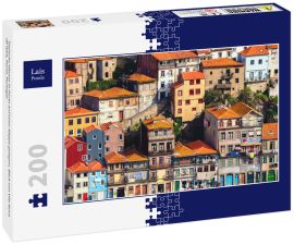 Lais Puzzle - Typische Häuser in Porto auf einer Klippe gelegen, Blick von Vila Nova de Gaia, Porto, Portugal - 200 Teile