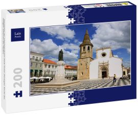 Lais Puzzle - Hauptplatz der mittelalterlichen Stadt Tomar (Portugal). Kirche des Heiligen Johannes des Täufers - 200 Teile