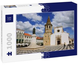Lais Puzzle - Hauptplatz der mittelalterlichen Stadt Tomar (Portugal). Kirche des Heiligen Johannes des Täufers - 1.000 Teile