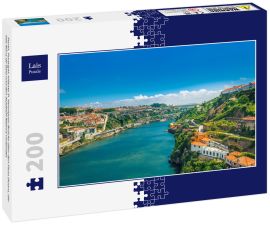Lais Puzzle - Porto, Portugal: Infante D. Henriques-Brücke über den Fluss Duoro, die Vila Nova de Gaia und den Stadtteil Ribeira verbindet - 200 Teile
