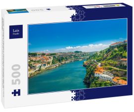 Lais Puzzle - Porto, Portugal: Infante D. Henriques-Brücke über den Fluss Duoro, die Vila Nova de Gaia und den Stadtteil Ribeira verbindet - 500 Teile