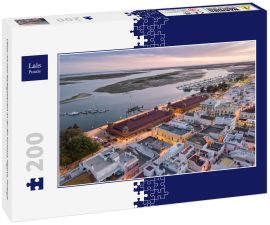 Lais Puzzle - Olhao mit zwei Marktgebäuden an der Ria Formosa, Algarve, Portugal - 200 Teile