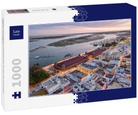 Lais Puzzle - Olhao mit zwei Marktgebäuden an der Ria Formosa, Algarve, Portugal - 1.000 Teile