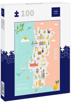 Lais Puzzle - Karte, Portugal - 100 Teile
