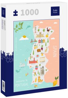 Lais Puzzle - Karte, Portugal - 1.000 Teile