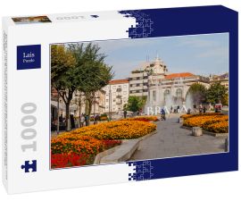 Lais Puzzle - Braga, Portugal: Blick auf die Straße Liberdade pedestran und die Praca de la Republica mit dem BRAGA-Schild in Braga, Portugal - 1.000 Teile