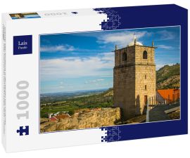 Lais Puzzle - Schöner alter Kirchturm in den Bergen von Gardunha, Portugal. Altes historisches Dorf von Castelo Novo - Fundao - Portugal - 1.000 Teile
