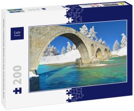 Lais Puzzle - Winter, traditionelle Brücke von Arta, Griechenland, Stein - 200 Teile