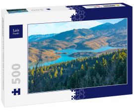 Lais Puzzle - Panoramablick auf den Plastira-See (Limni Plastira) Griechenland - 500 Teile