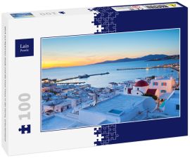 Lais Puzzle - Blick auf Mykonos-Stadt und die Insel Tinos in der Ferne, Griechenland - 100 Teile