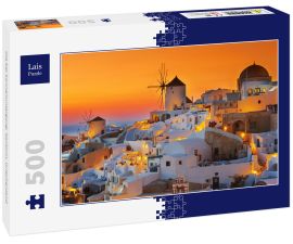Lais Puzzle - Oia bei Sonnenuntergang, Santorin, Griechenland - 500 Teile