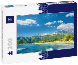 Lais Puzzle - Psili Ammos Strand, Insel Thasos, Griechenland. Er ist auch als Goldener Strand bekannt. Er befindet sich zwischen Skala Panagia und Skala Potamia - 200 Teile