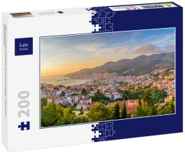 Lais Puzzle - Blick auf Samos-Stadt bei Sonnenuntergang, Insel Samos, Griechenland - 200 Teile
