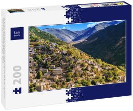 Lais Puzzle - Panoramablick auf das traditionelle Dorf Syrrako im Nationalpark von Tzoumerka, Griechenland Region Epirus - 200 Teile