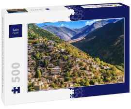 Lais Puzzle - Panoramablick auf das traditionelle Dorf Syrrako im Nationalpark von Tzoumerka, Griechenland Region Epirus - 500 Teile
