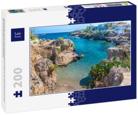Lais Puzzle - Malerischer Strand mit türkisfarbenem Wasser im Dorf Avlemonas auf der Insel Kythera in Griechenland - 200 Teile