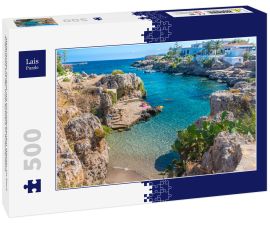 Lais Puzzle - Malerischer Strand mit türkisfarbenem Wasser im Dorf Avlemonas auf der Insel Kythera in Griechenland - 500 Teile