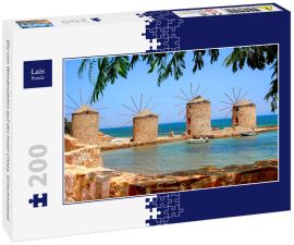 Lais Puzzle - Die vier Windmühlen auf der Insel Chios, Griechenland - 200 Teile