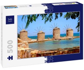 Lais Puzzle - Die vier Windmühlen auf der Insel Chios, Griechenland - 500 Teile
