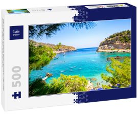 Lais Puzzle - Die malerische Anthony Quinn Bucht auf der Insel Rhodos, Mittelmeer, Griechenland - 500 Teile