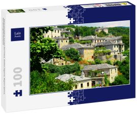 Lais Puzzle - Panoramablick auf das Dorf Vitsa, Gebiet Zagoria, Region Epirus, Nordwestgriechenland - 100 Teile