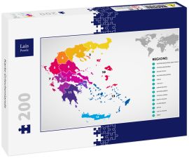 Lais Puzzle - Karte Griechenlands - 200 Teile