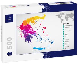 Lais Puzzle - Karte Griechenlands - 500 Teile