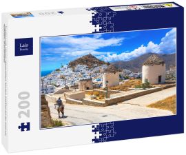 Lais Puzzle - Traditionelle Häuser, Windmühlen, Kirchen und Esel auf der Insel Ios, Kykladen, Griechenland - 200 Teile