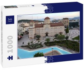Lais Puzzle - Zentraler Platz in Argos, Griechenland . Blick auf den Platz des Heiligen Andreas (Agios Andreas), den Hauptplatz von Argos-Stadt, Peloponnes, Griechenland - 1.000 Teile