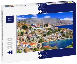 Lais Puzzle - Traditionelle farbenfrohe Griechenland-Serie - schöne Insel Symi (bei Rhodos) Dodekanes - 200 Teile
