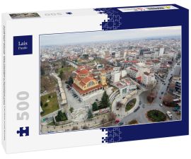 Lais Puzzle - Luftaufnahme des Heiligen Achilios von Larissa und eines Teils der Stadt, Thessalien Griechenland - 500 Teile