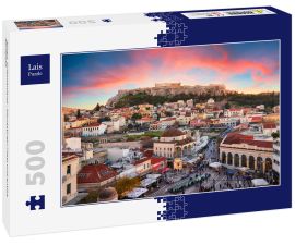 Lais Puzzle - Athen, Griechenland - Monastiraki-Platz und antike Akropolis - 500 Teile