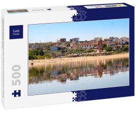 Lais Puzzle - Platanes Beach ikonischer Strand in Skala Marion Stadt, Thasos, Griechenland - 500 Teile