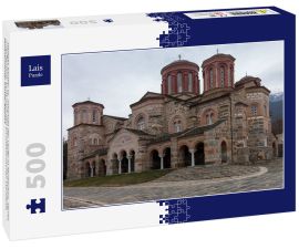 Lais Puzzle - Heiliges Kloster St. Johannes der Täufer in Akritochori, Serres, Griechenland. Es ist nach den architektonischen Standards byzantinischer Klöster gebaut - 500 Teile