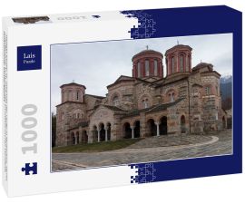 Lais Puzzle - Heiliges Kloster St. Johannes der Täufer in Akritochori, Serres, Griechenland. Es ist nach den architektonischen Standards byzantinischer Klöster gebaut - 1.000 Teile