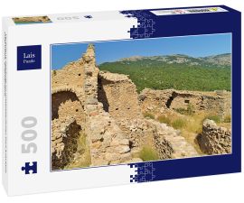 Lais Puzzle - Verfallene Gebäude im mittelalterlichen Dorf Anavatos, Insel Chios, Griechenland - 500 Teile