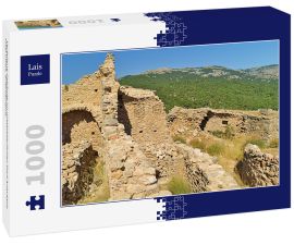 Lais Puzzle - Verfallene Gebäude im mittelalterlichen Dorf Anavatos, Insel Chios, Griechenland - 1.000 Teile