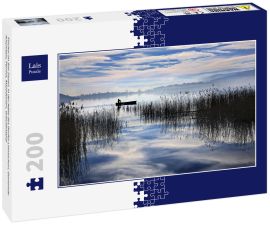 Lais Puzzle - Fischer im See Zazari, in der Nähe des Dorfes Limnochori, Gemeinde Amyndaio, Florina, Mazedonien, Griechenland - 200 Teile