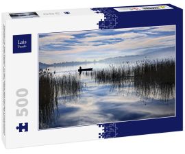 Lais Puzzle - Fischer im See Zazari, in der Nähe des Dorfes Limnochori, Gemeinde Amyndaio, Florina, Mazedonien, Griechenland - 500 Teile