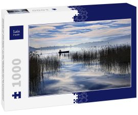Lais Puzzle - Fischer im See Zazari, in der Nähe des Dorfes Limnochori, Gemeinde Amyndaio, Florina, Mazedonien, Griechenland - 1.000 Teile