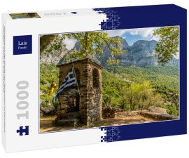 Lais Puzzle - Glockenturm der Kirche von Taxiarchon im Dorf Micro Papingon, Ioannina, Griechenland - 1.000 Teile