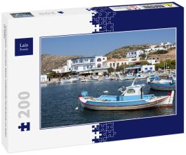 Lais Puzzle - Griechenland - Insel Lipsi. Kleine, traditionelle Fischerboote vor Anker im Hafen - 200 Teile