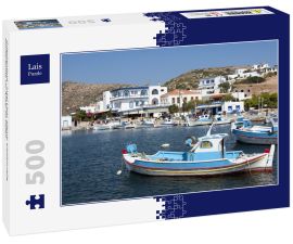 Lais Puzzle - Griechenland - Insel Lipsi. Kleine, traditionelle Fischerboote vor Anker im Hafen - 500 Teile
