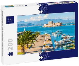 Lais Puzzle - Strandpromenade der Stadt Nauplia und Festung Bourtzi auf einer kleinen Insel in Griechenland - 200 Teile
