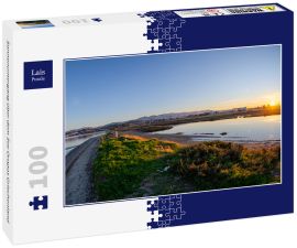 Lais Puzzle - Sonnenuntergang über dem See Oropos Griechenland - 100 Teile