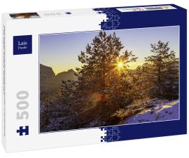 Lais Puzzle - Verschneite Winterlandschaft im Norden Griechenlands, in der Region Grevena, Mazedonien - 500 Teile